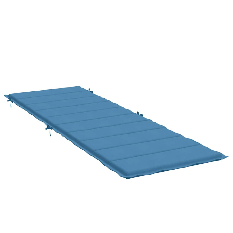 Ligbedkussen 186x58x4 cm stof gemêleerd blauw