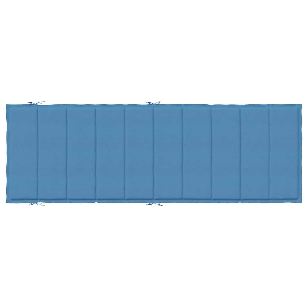 Ligbedkussen 186x58x4 cm stof gemêleerd blauw