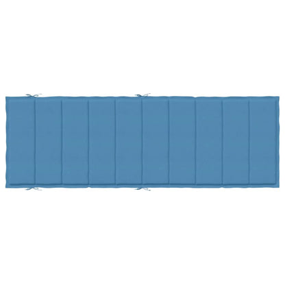 Ligbedkussen 186x58x4 cm stof gemêleerd blauw