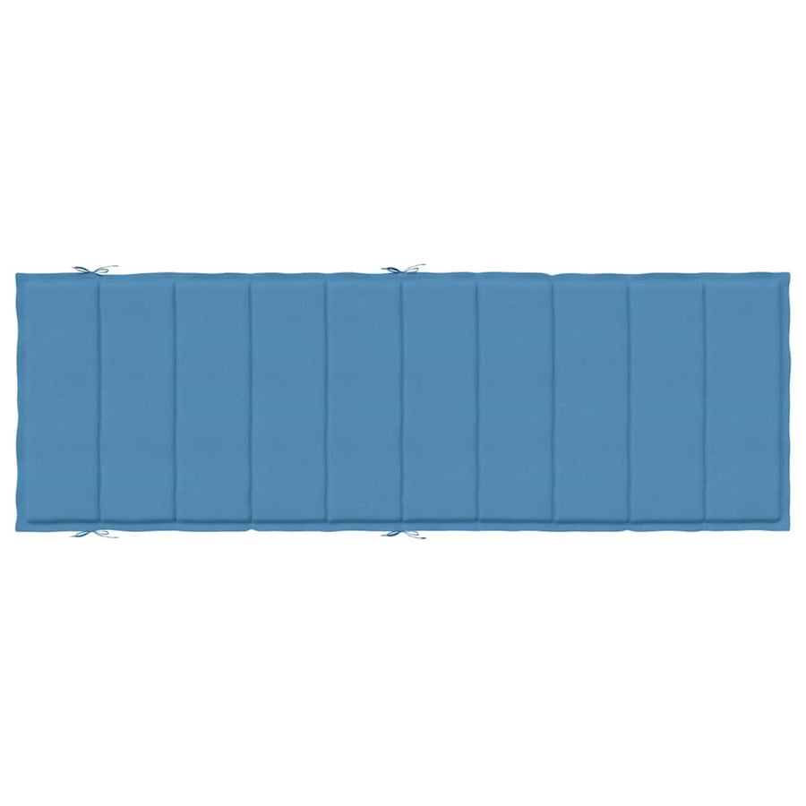Ligbedkussen 186x58x4 cm stof gemêleerd blauw