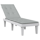 Terrasstoelkussen 75+105x50x3 cm gemêleerd lichtgrijs polyester