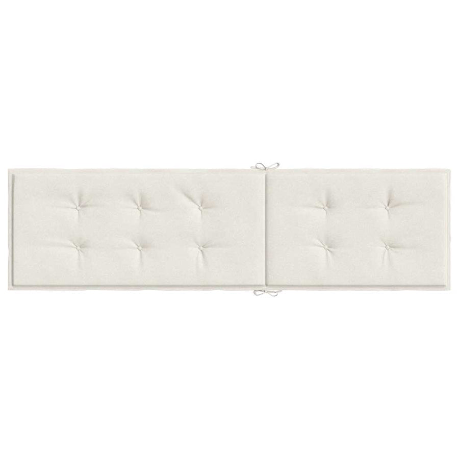 Terrasstoelkussen (75+105) x 50 x 4 cm stof gemêleerd crèmekleurig