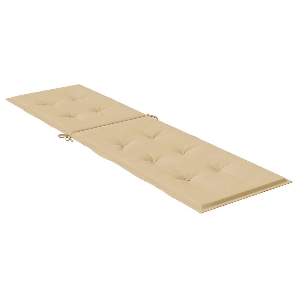 Terrasstoelkussen (75+105)x50x3 cm stof gemêleerd beige