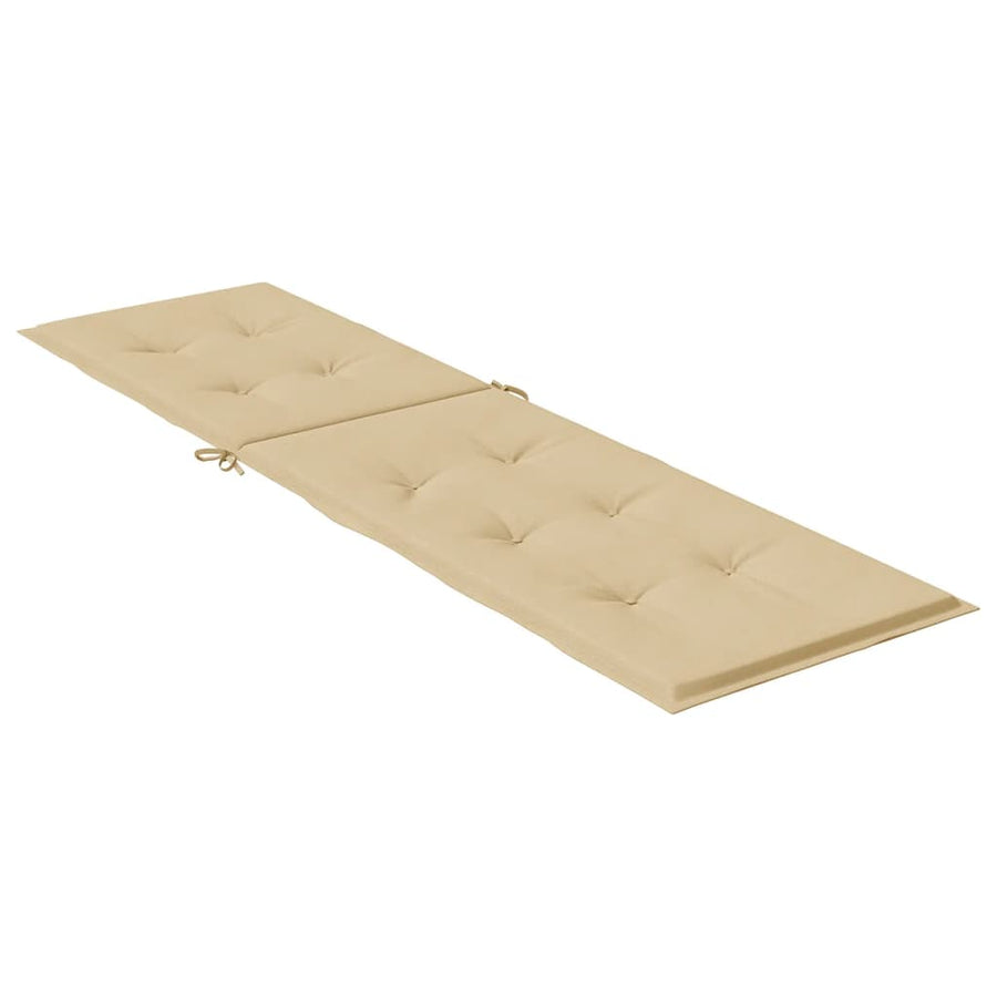 Terrasstoelkussen (75+105)x50x3 cm stof gemêleerd beige