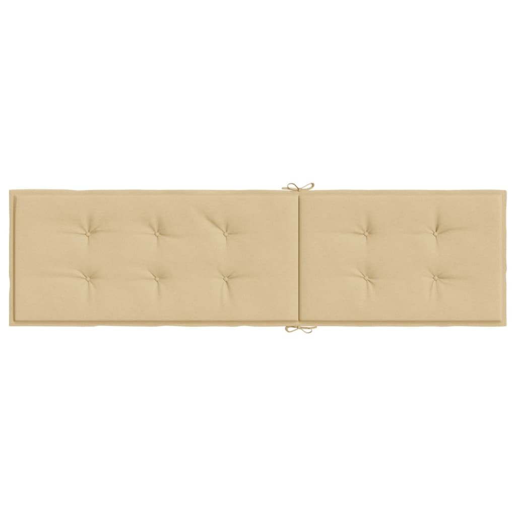 Terrasstoelkussen (75+105)x50x3 cm stof gemêleerd beige