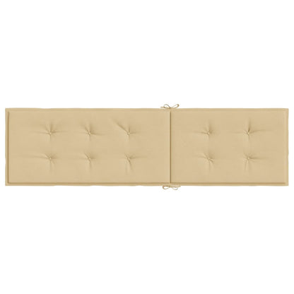 Terrasstoelkussen (75+105)x50x3 cm stof gemêleerd beige