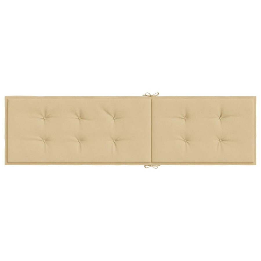 Terrasstoelkussen (75+105)x50x3 cm stof gemêleerd beige