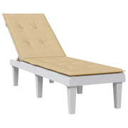 Terrasstoelkussen 75+105x50x4 cm gemêleerd beige