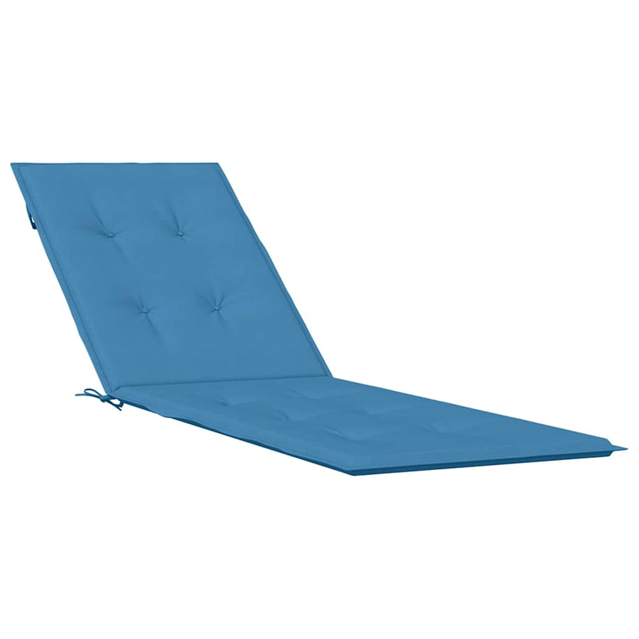 Terrasstoelkussen (75+105) x 50 x 4 cm stof gemêleerd blauw