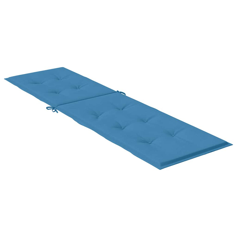 Terrasstoelkussen (75+105) x 50 x 4 cm stof gemêleerd blauw