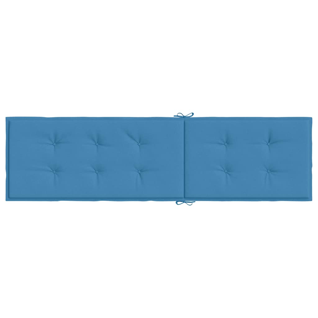 Terrasstoelkussen (75+105) x 50 x 4 cm stof gemêleerd blauw