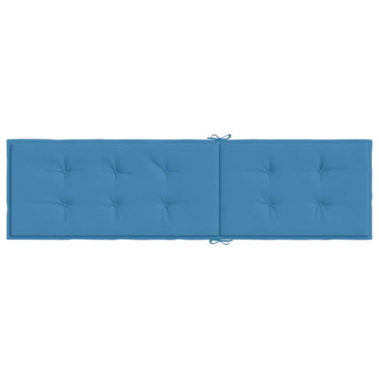 Terrasstoelkussen (75+105) x 50 x 4 cm stof gemêleerd blauw