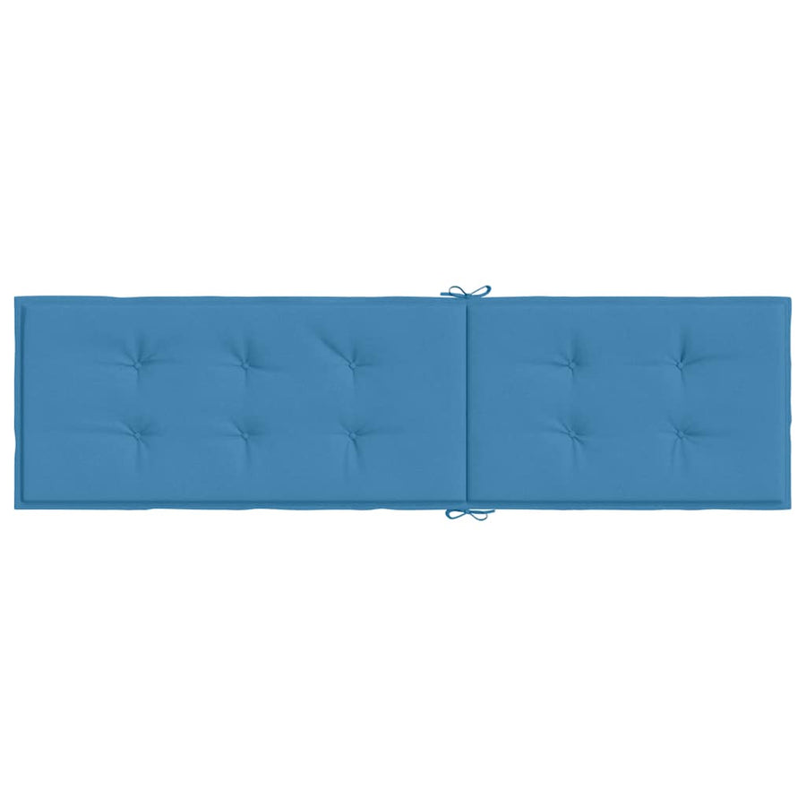 Terrasstoelkussen (75+105) x 50 x 4 cm stof gemêleerd blauw