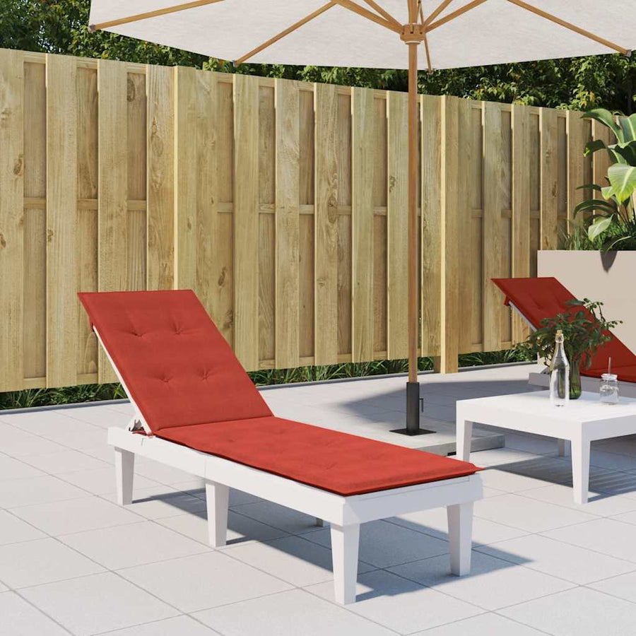 Terrasstoelkussen (75+105) X 50 X 4 Cm Stof Gemêleerd Rood rood mix