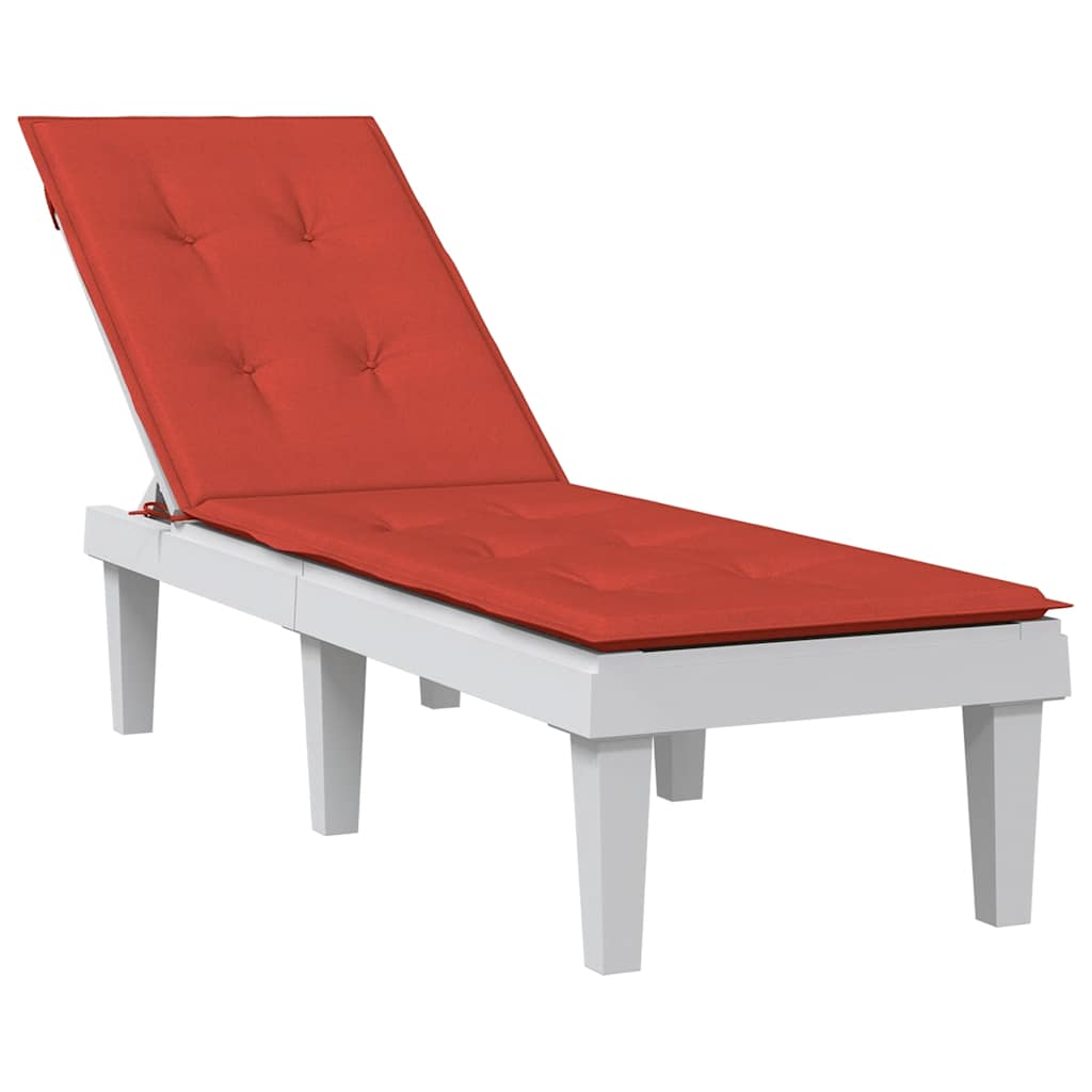 Terrasstoelkussen (75+105) X 50 X 4 Cm Stof Gemêleerd Rood rood mix