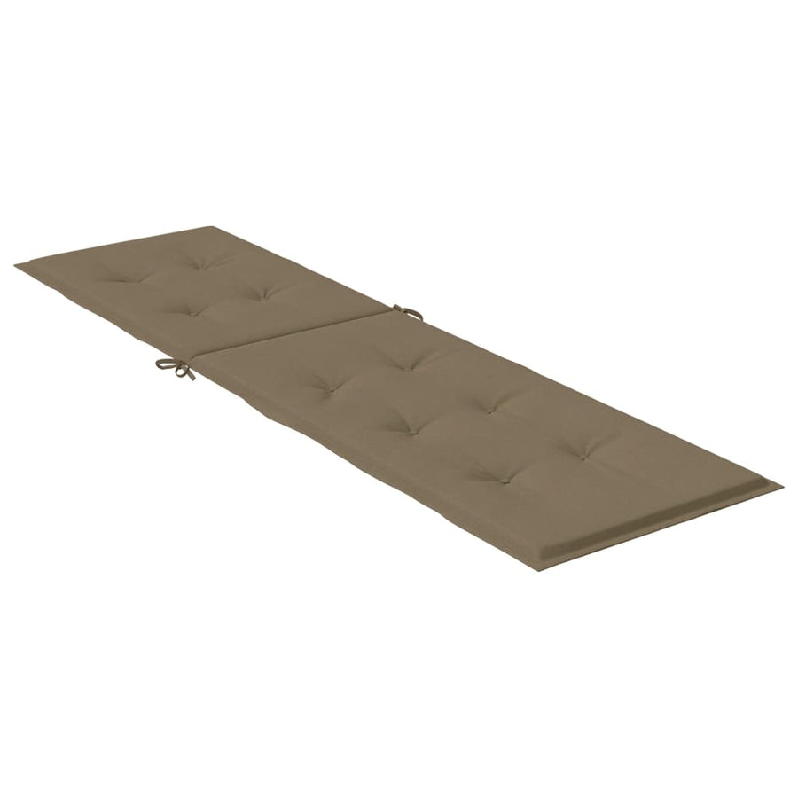 Terrasstoelkussen (75+105)x50x3 cm stof gemêleerd taupe