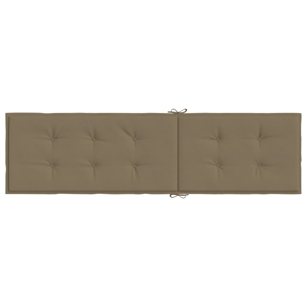Terrasstoelkussen (75+105)x50x3 cm stof gemêleerd taupe