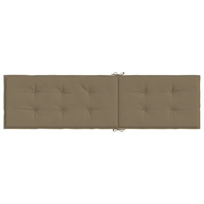 Terrasstoelkussen (75+105)x50x3 cm stof gemêleerd taupe