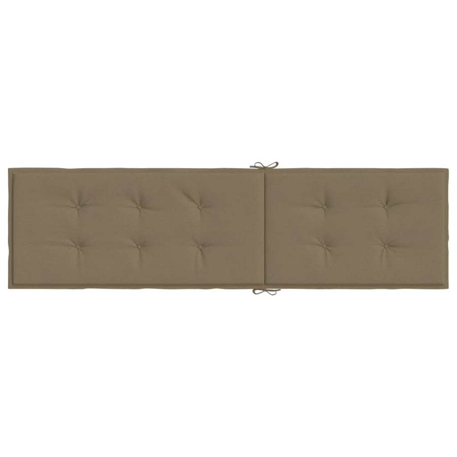 Terrasstoelkussen (75+105)x50x3 cm stof gemêleerd taupe