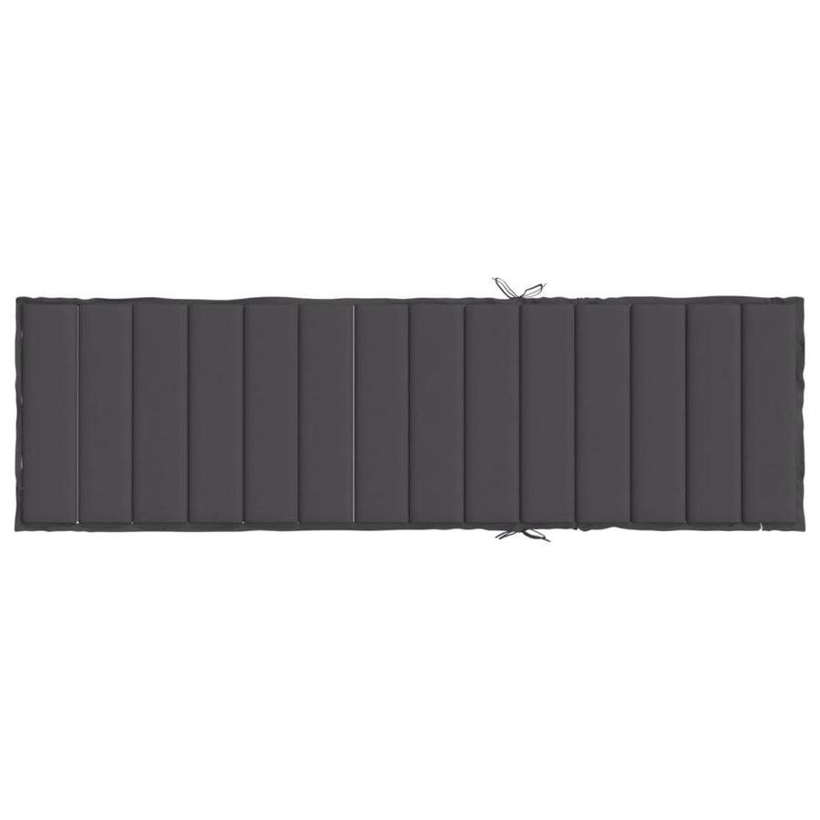 Ligbedkussen Stof Gemêleerd Antracietkleurig 200 x 50 x 4 cm