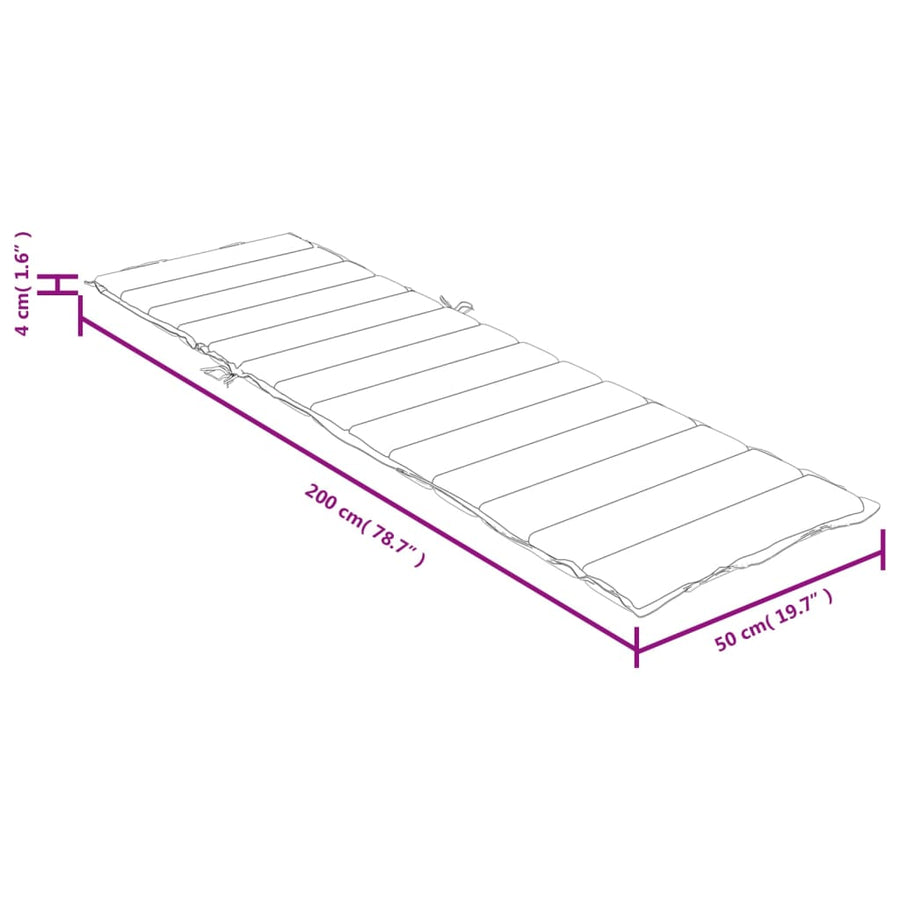 Ligbedkussen Stof Gemêleerd Antracietkleurig 200 x 50 x 4 cm