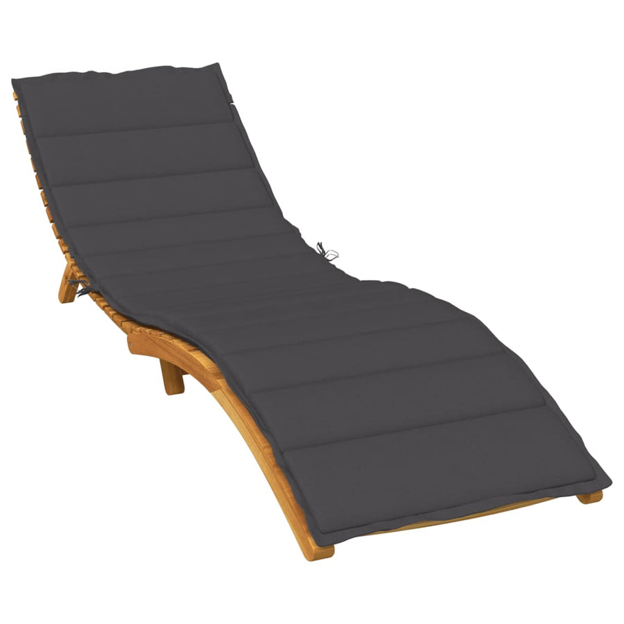 Ligbedkussen Stof Gemêleerd Antracietkleurig 200 x 50 x 4 cm