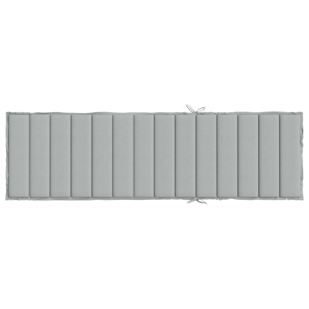Ligbedkussen 200x50x4 cm stof gemêleerd lichtgrijs