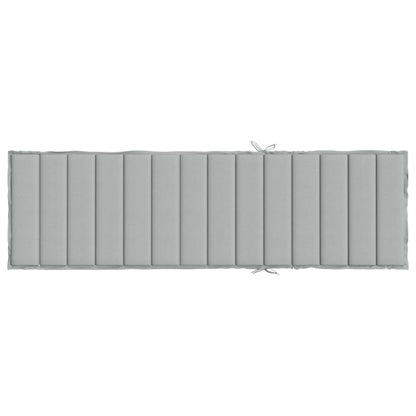 Ligbedkussen 200x50x4 cm stof gemêleerd lichtgrijs