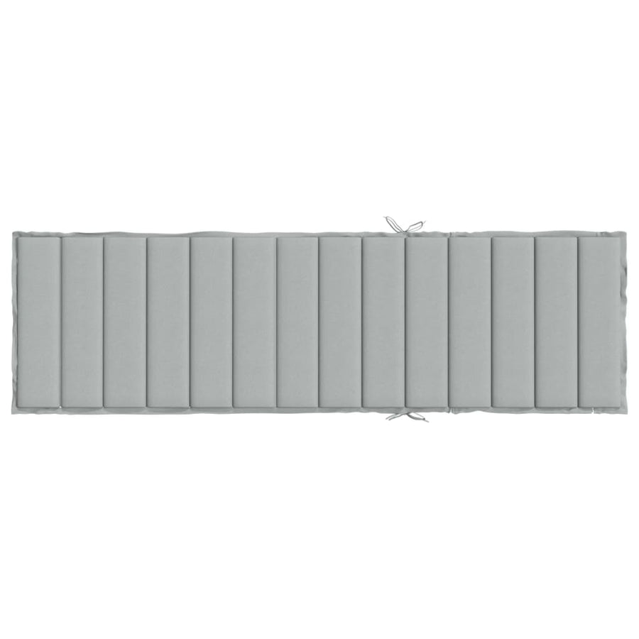 Ligbedkussen 200x50x4 cm stof gemêleerd lichtgrijs