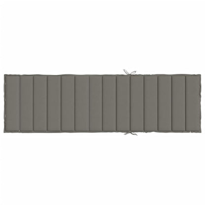 Ligbedkussen Stof Gemêleerd Donkergrijs 200 x 50 x 4 cm
