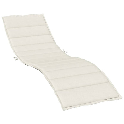 Ligbedkussen 200x50x4 cm stof gemêleerd crèmekleurig