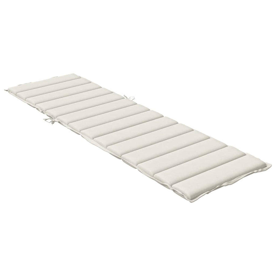 Ligbedkussen 200x50x4 cm stof gemêleerd crèmekleurig