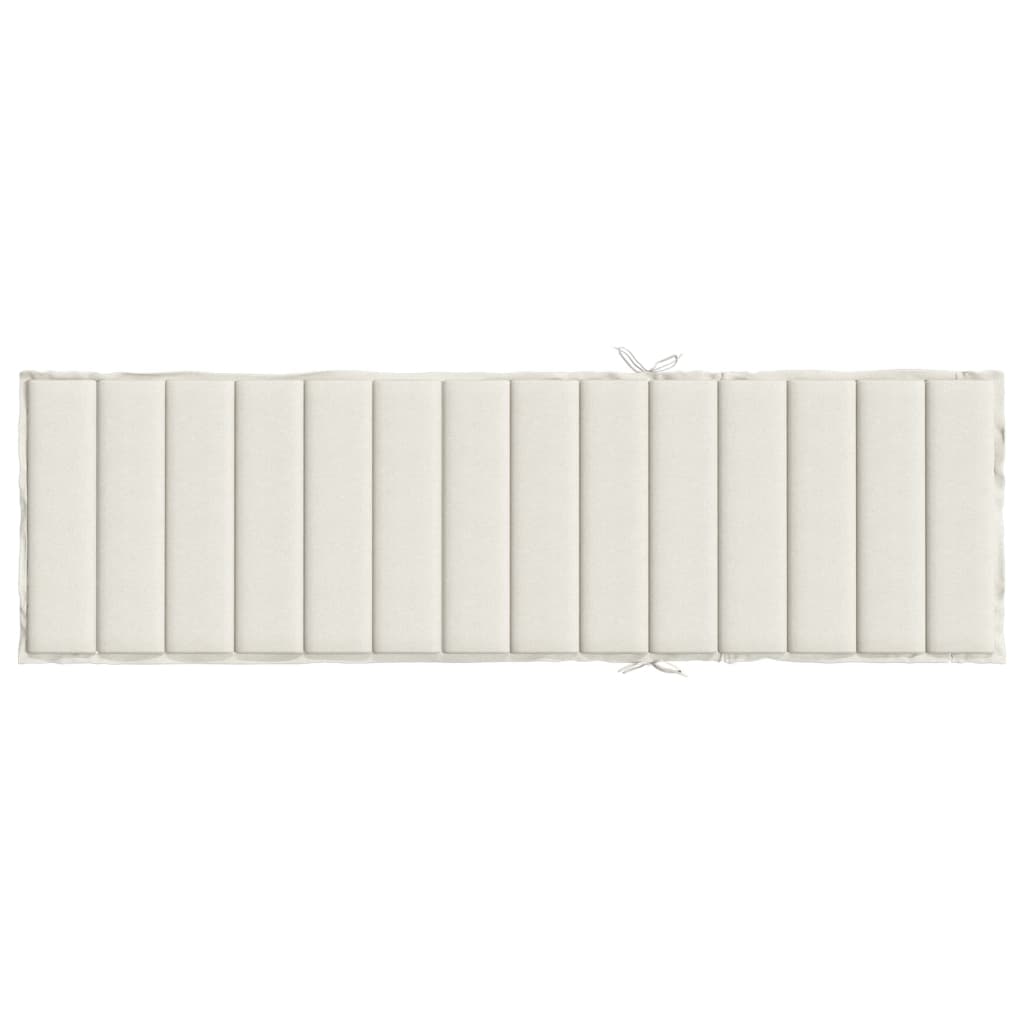 Ligbedkussen 200x50x4 cm stof gemêleerd crèmekleurig