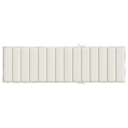 Ligbedkussen 200x50x4 cm stof gemêleerd crèmekleurig
