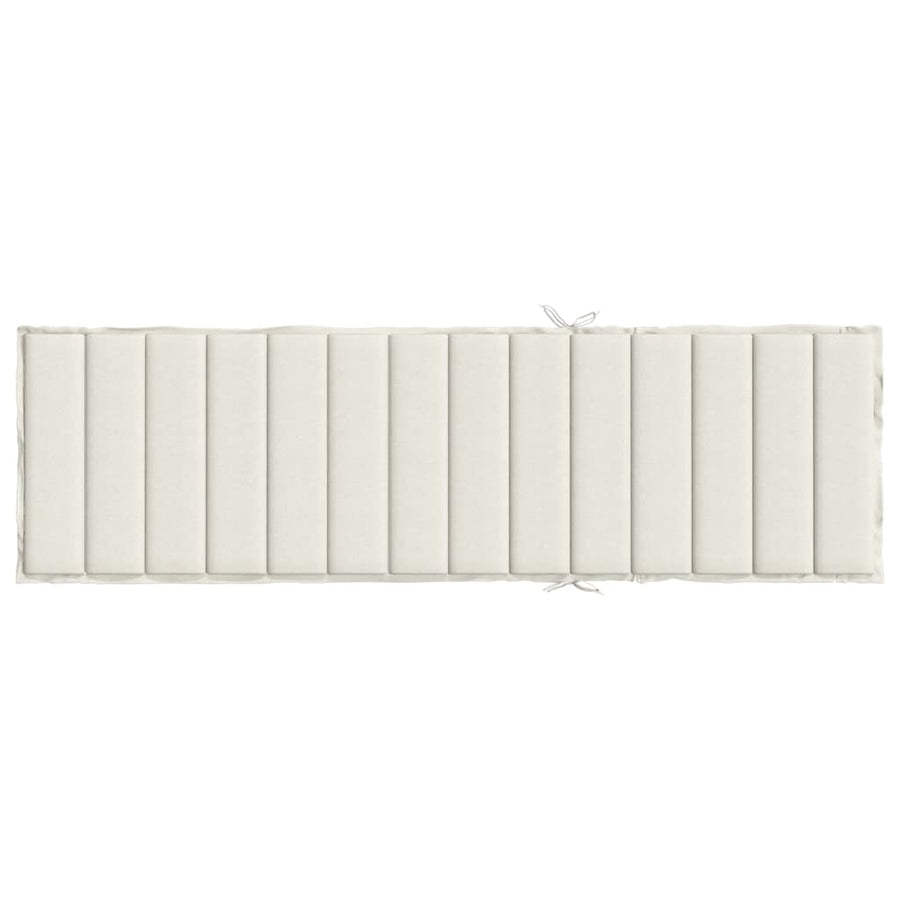 Ligbedkussen 200x50x4 cm stof gemêleerd crèmekleurig