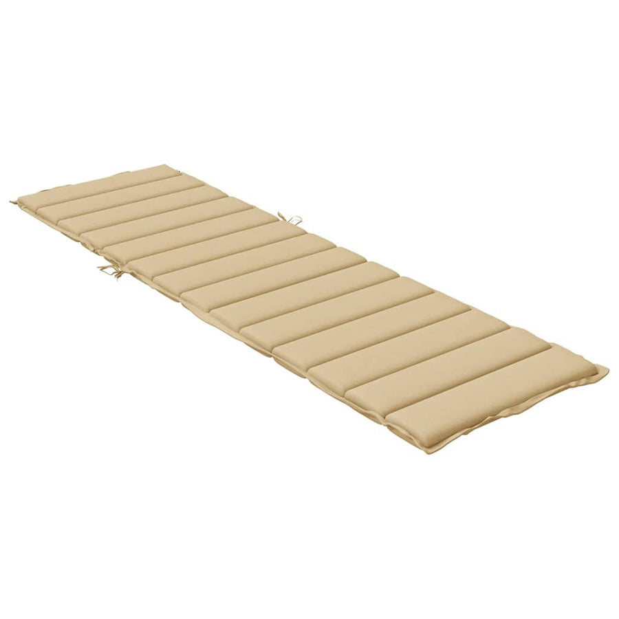 Ligbedkussen 200x50x4 cm stof gemêleerd beige