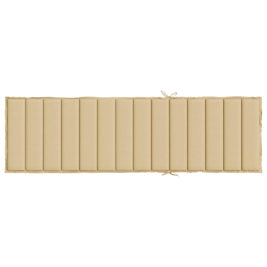 Ligbedkussen 200x50x4 cm stof gemêleerd beige