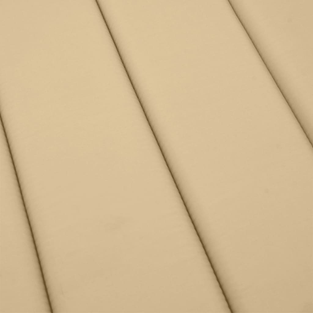 Ligbedkussen 200x50x4 cm stof gemêleerd beige