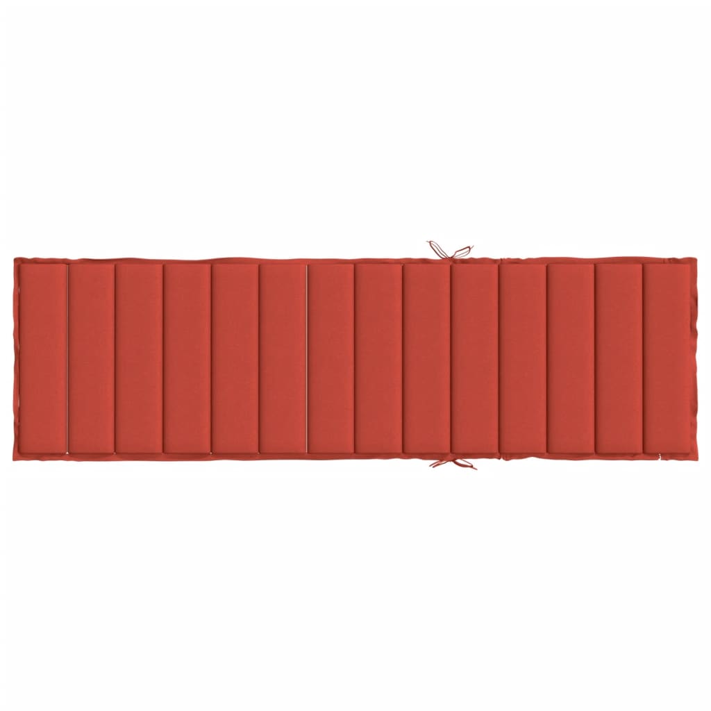 Ligbedkussen 200x50x4 cm stof gemêleerd rood
