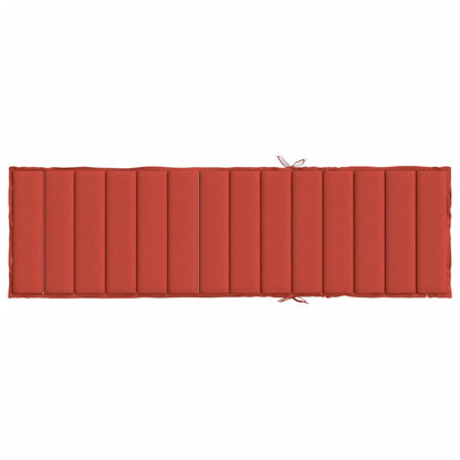 Ligbedkussen 200x50x4 cm stof gemêleerd rood