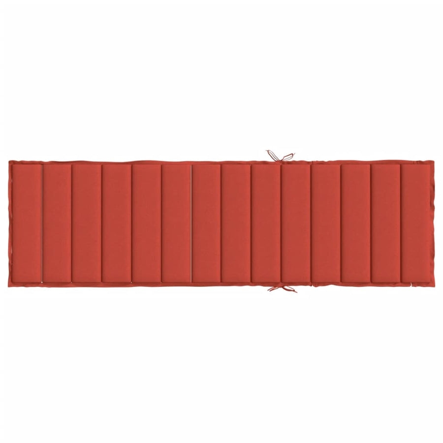 Ligbedkussen 200x50x4 cm stof gemêleerd rood