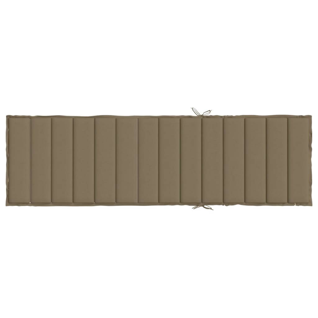 Ligbedkussen Stof Gemêleerd Taupe 200 x 50 x 4 cm