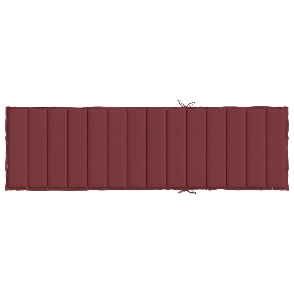 Ligbedkussen Stof Gemêleerd Wijnrood 200 x 50 x 4 cm
