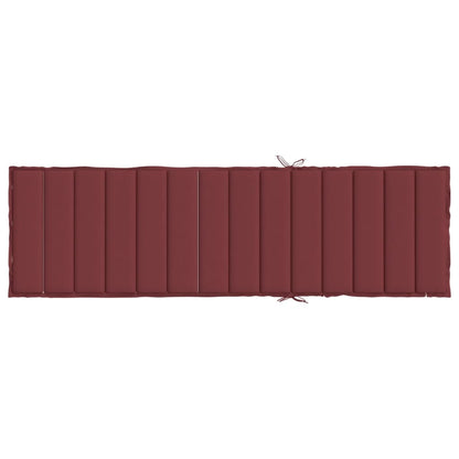 Ligbedkussen Stof Gemêleerd Wijnrood 200 x 50 x 4 cm