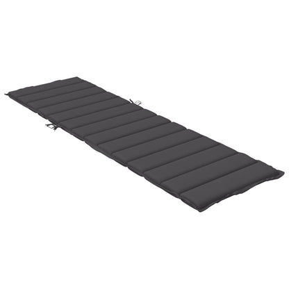 Ligbedkussen Stof Gemêleerd Antracietkleurig 200 x 60 x 4 cm