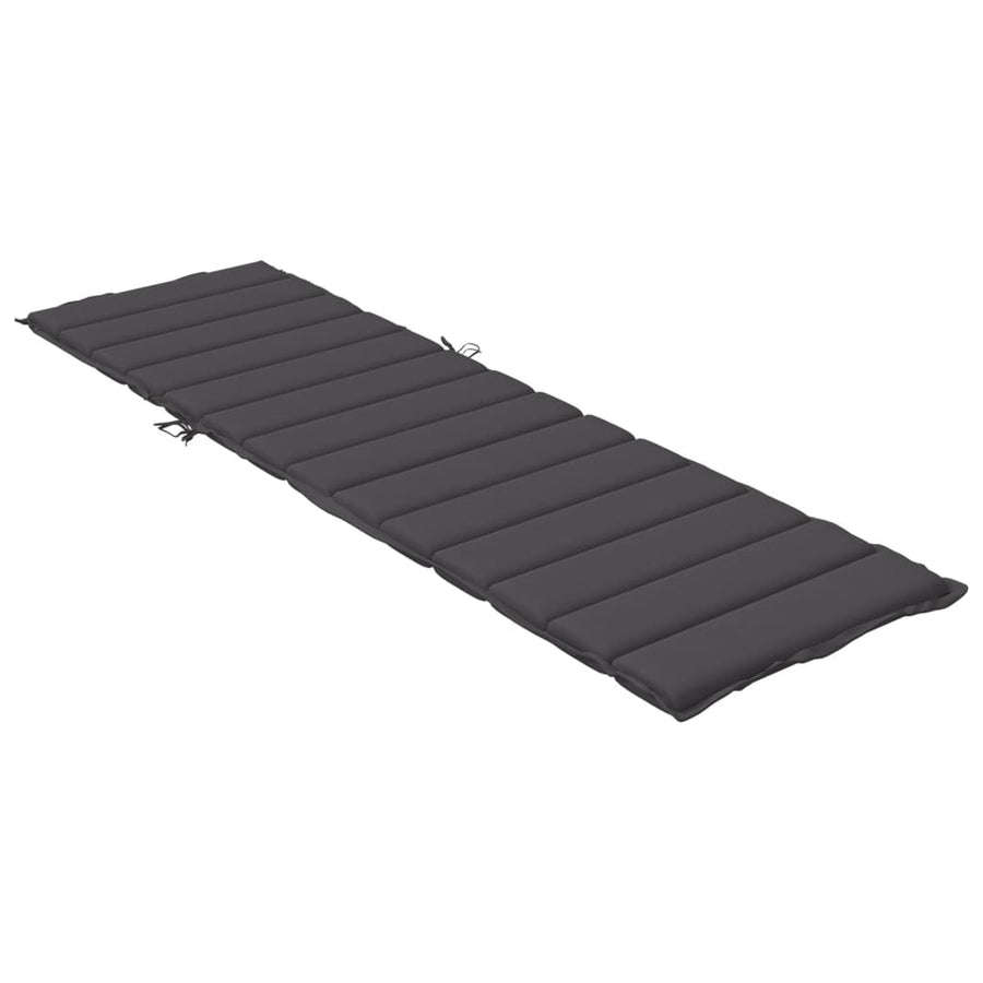 Ligbedkussen Stof Gemêleerd Antracietkleurig 200 x 60 x 4 cm