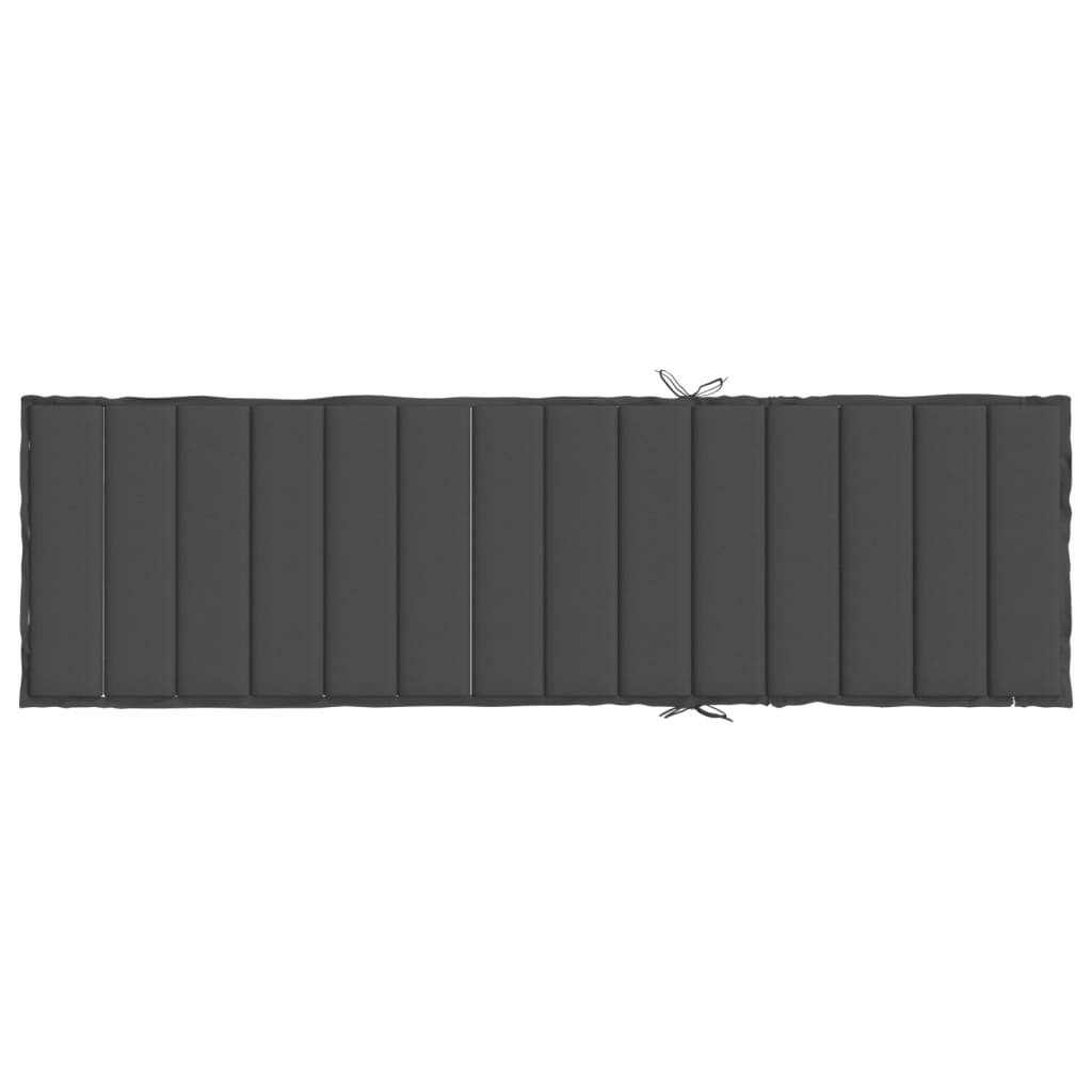 Ligbedkussen Stof Gemêleerd Antracietkleurig 200 x 60 x 4 cm