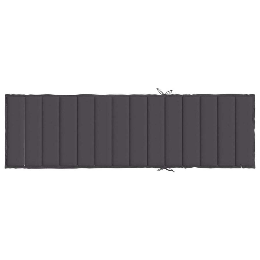 Ligbedkussen Stof Gemêleerd Antracietkleurig 200 x 60 x 4 cm