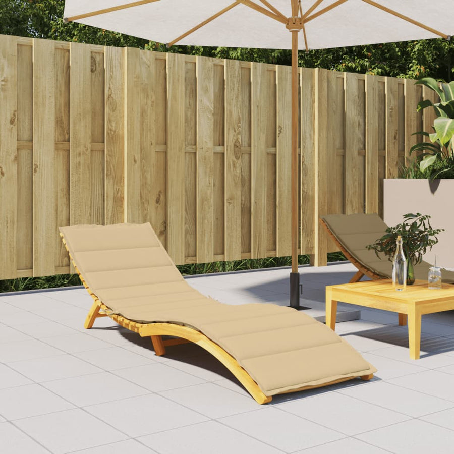Ligbedkussen Stof Gemêleerd Beige 200 x 60 x 4 cm