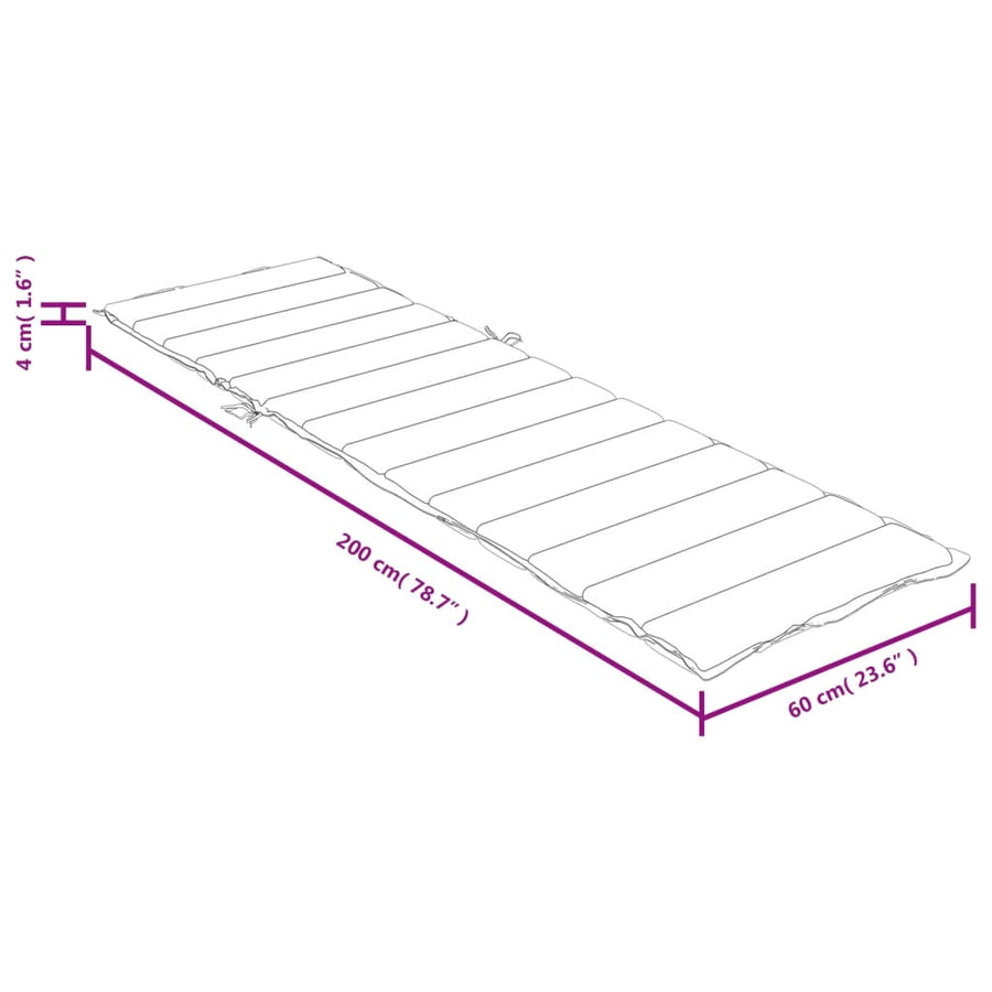 Ligbedkussen Stof Gemêleerd Beige 200 x 60 x 4 cm